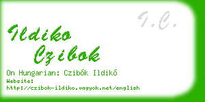 ildiko czibok business card